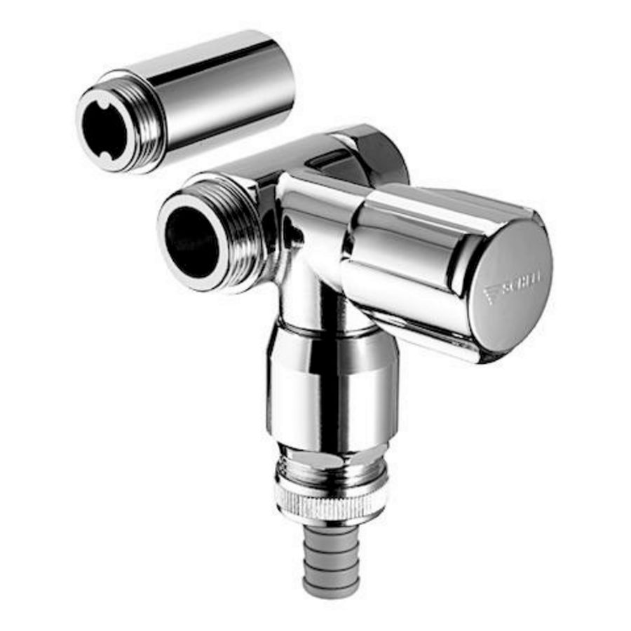 Aansluitkraan COMFORT RV en RB3/4" chroom voor wandkranen rechts