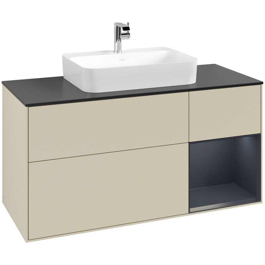 Wastafelonderkast Finion 1200x603x501mm S.Grey Matt Lacquer F422HGHJ