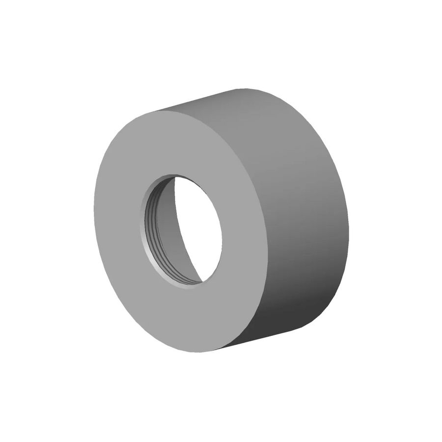 Rozet 70x32mm Dark Platinum gebors.