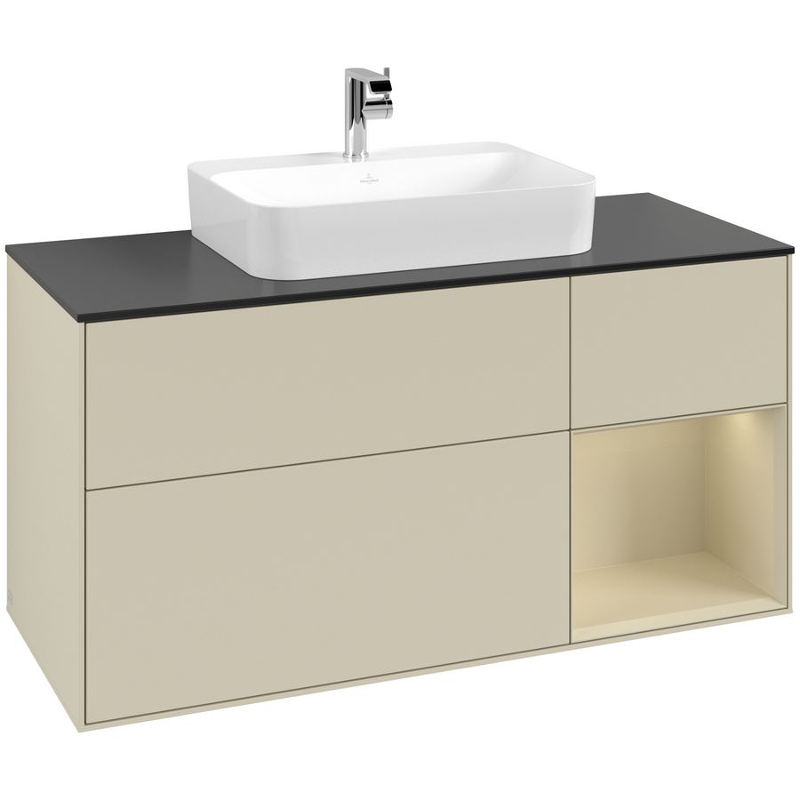 Wastafelonderkast Finion 1200x603x501mm S.Grey Matt Lacquer F422HJHJ