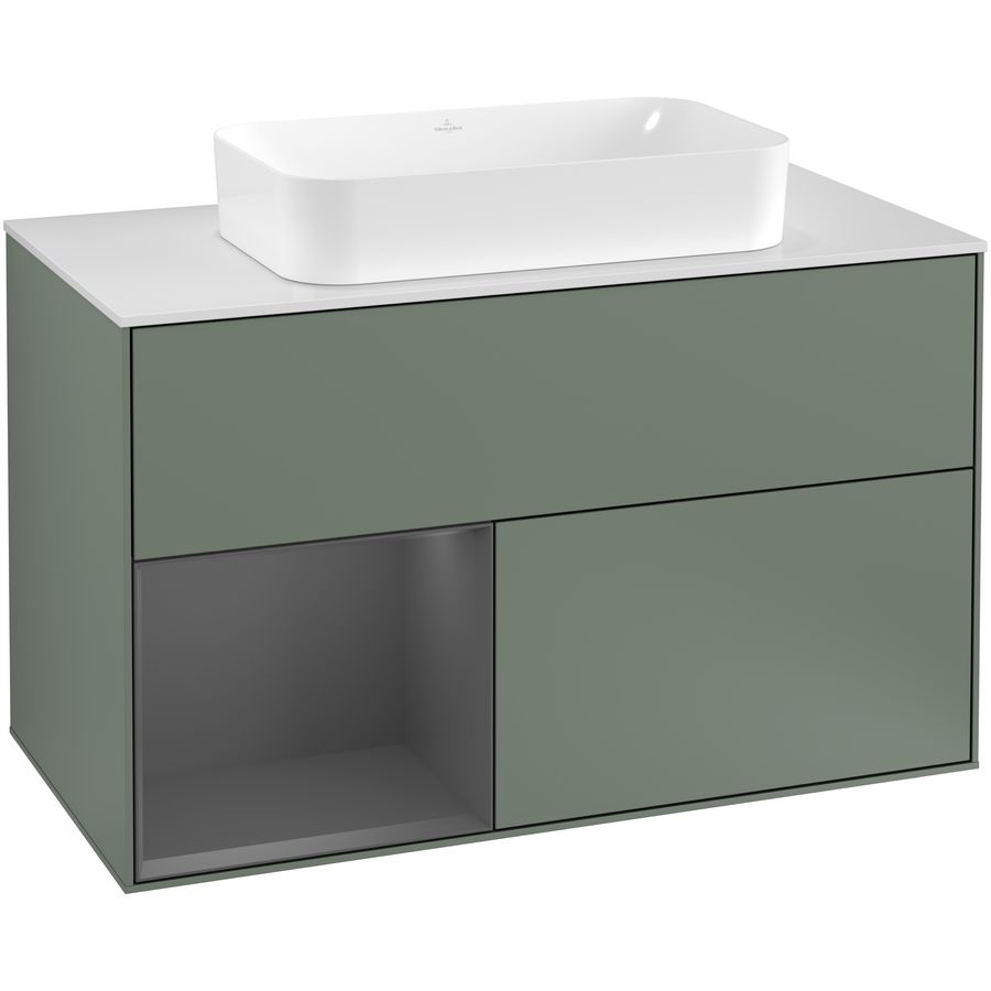 Wastafelonderkast Finion 1000x603x501mm Olive Matt Lacquer G241GKGM