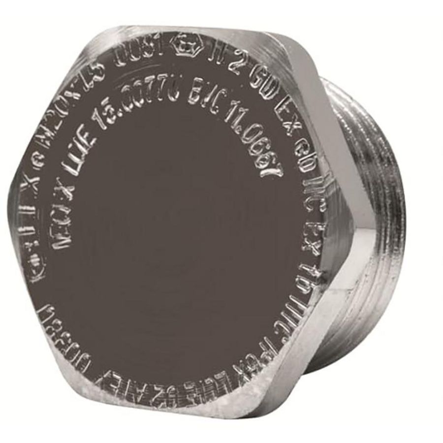 Plug Hexagonal ATEX EXE mess. M12 metaalkeur VVE=50