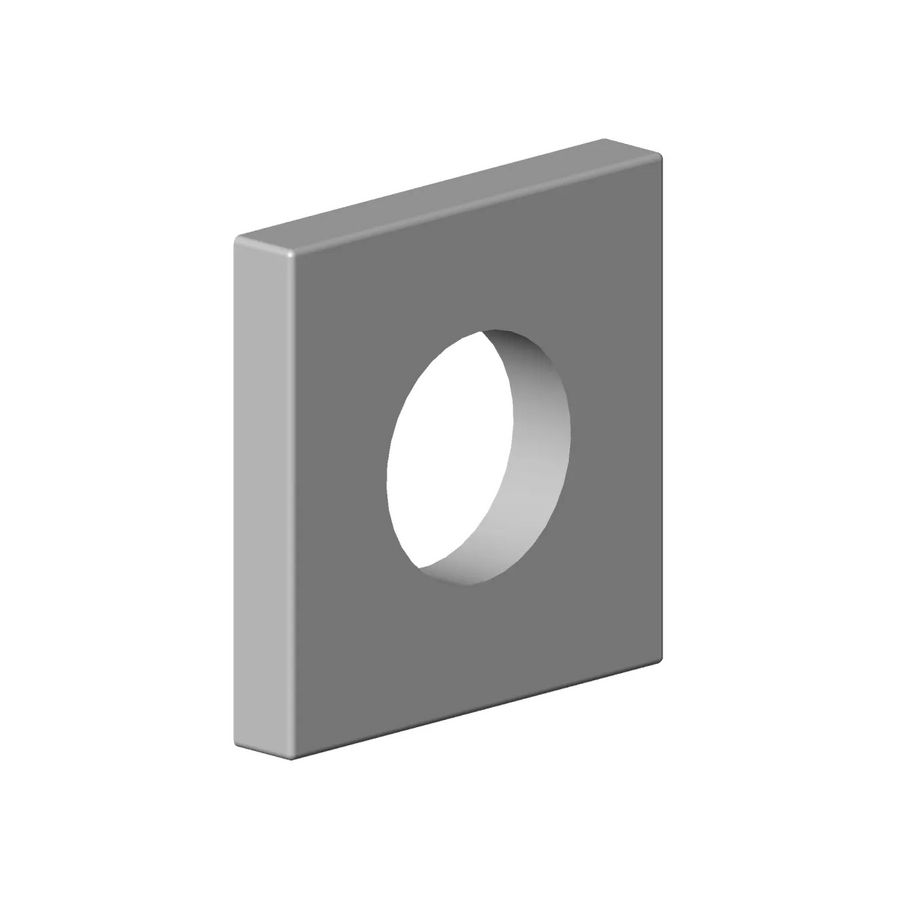 Rozet 60x60x9x27,3mm Messing (23kt Goud)