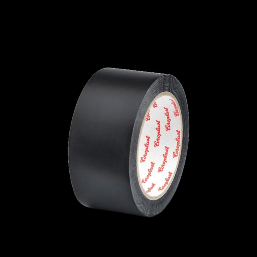 Folietape enkelzijdig ruw oppervlak 50mmx20m zwart VVE=12