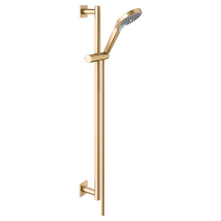 Douche-set vierkant 855mm messing geborsteld