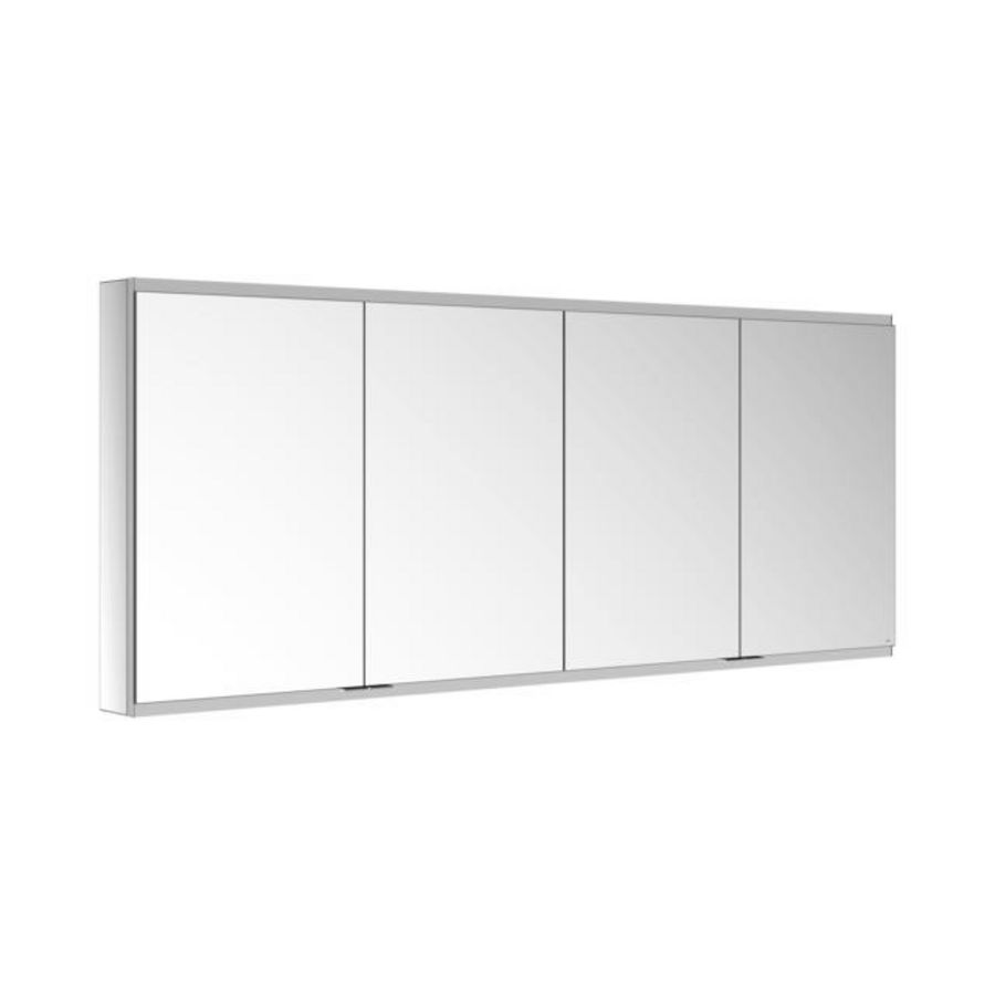 Spiegelkast/onverlicht Voorb./2wcd/2usb/1800x700x120mm zilv