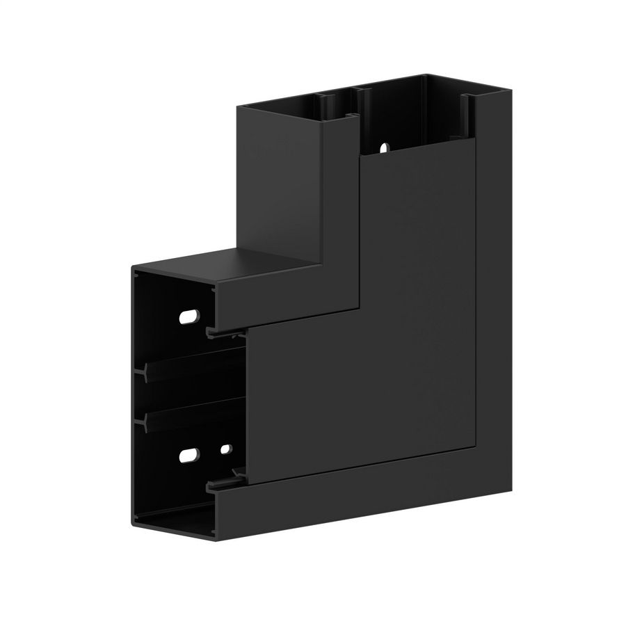 Verticaal hoekstuk GGK BR/A/S 60x130/80 ZK1st zwart RAL9005