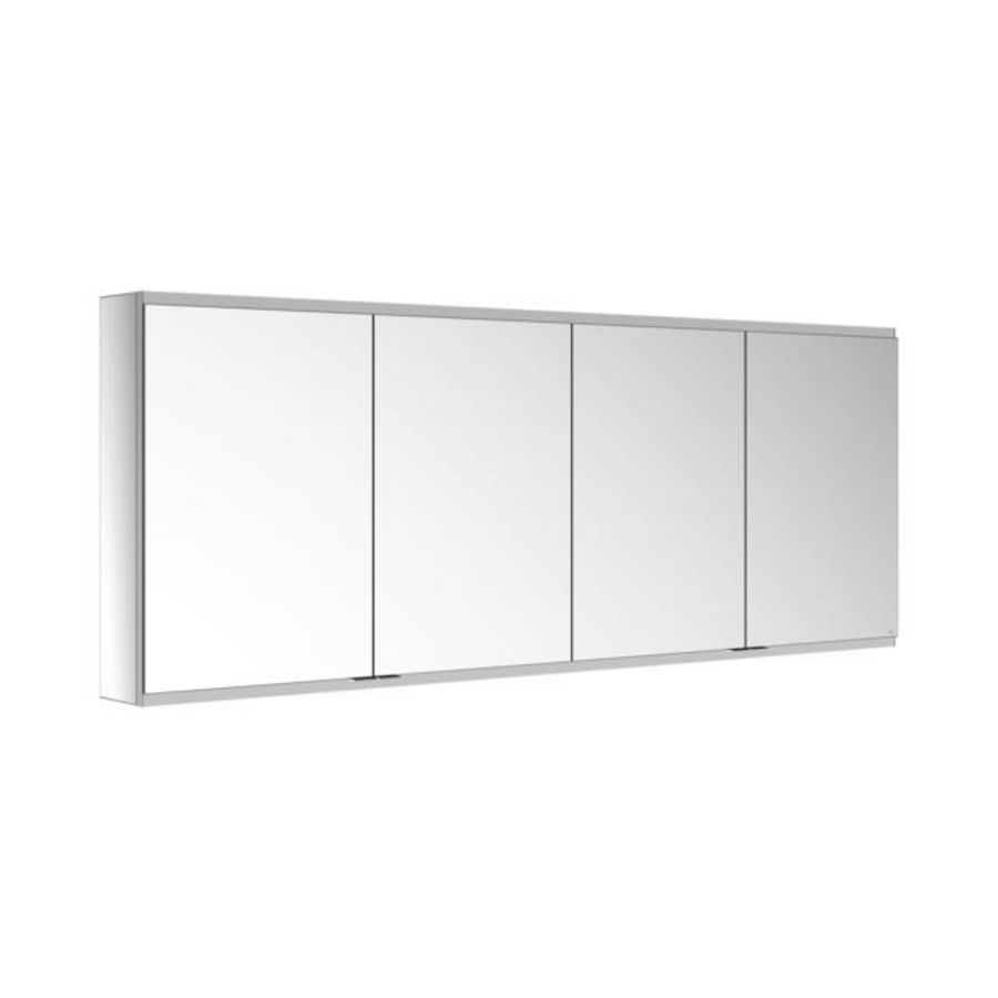 Spiegelkast/onverlicht Voorb./2wcd/2usb/1900x700x160mm zilv