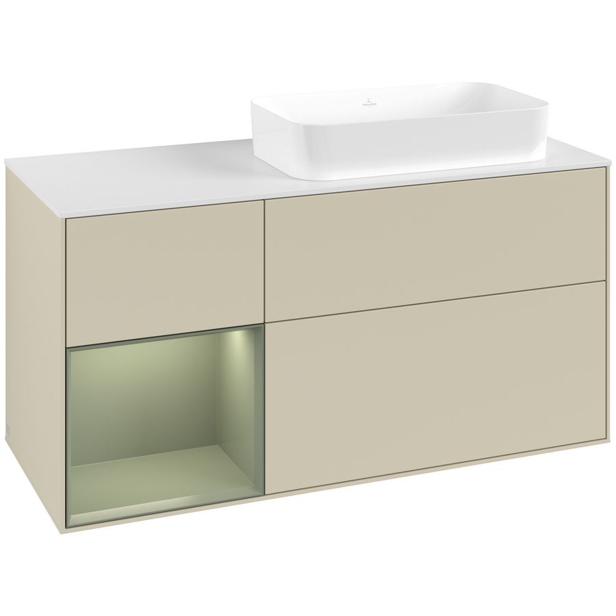 Wastafelonderkast Finion 1200x603x501mm S.Grey Matt Lacquer F681GMHJ