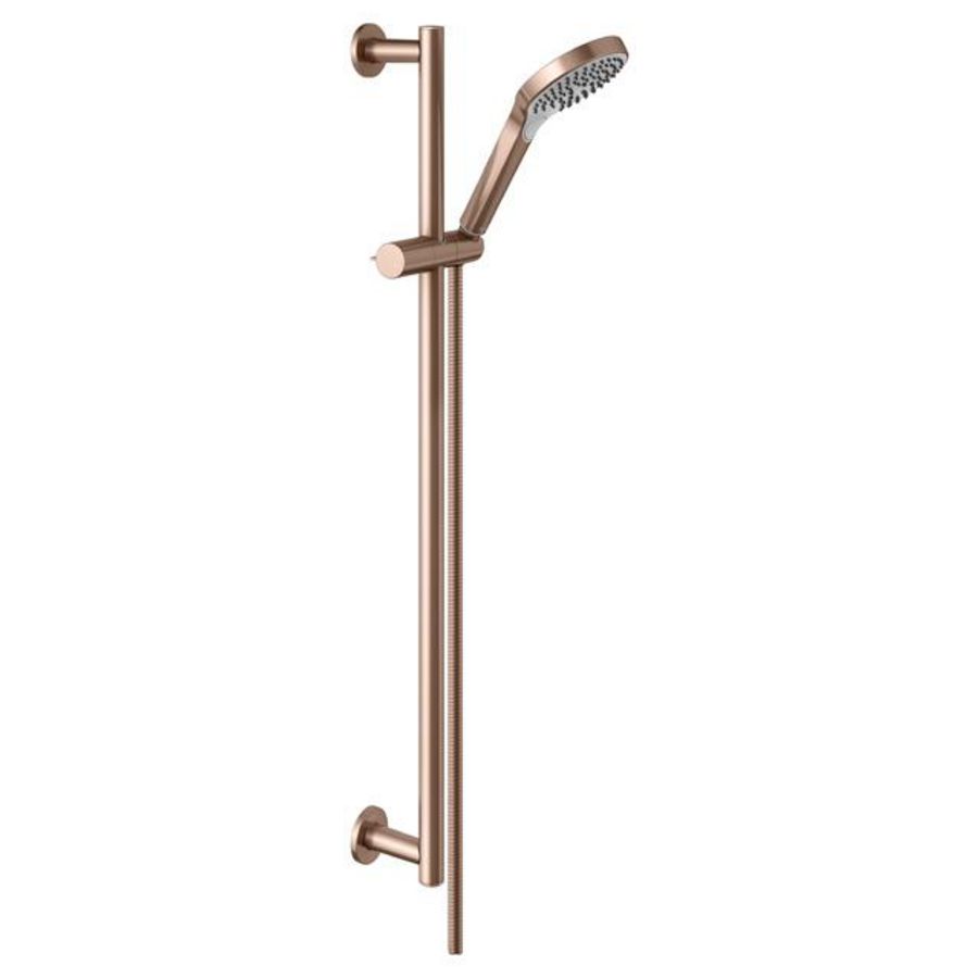 Douche-set round 855mm rood goud geborsteld