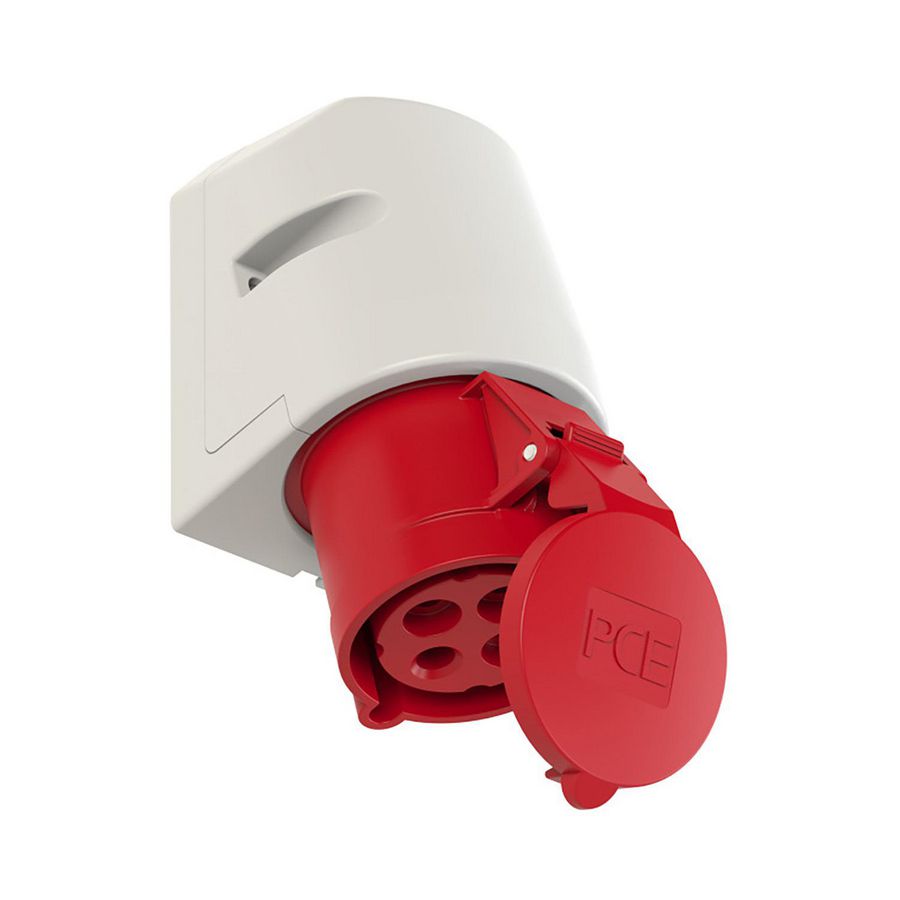 Wandcontactdoos CEE 32A 4p 400V 6h rood IP44 VVE=10