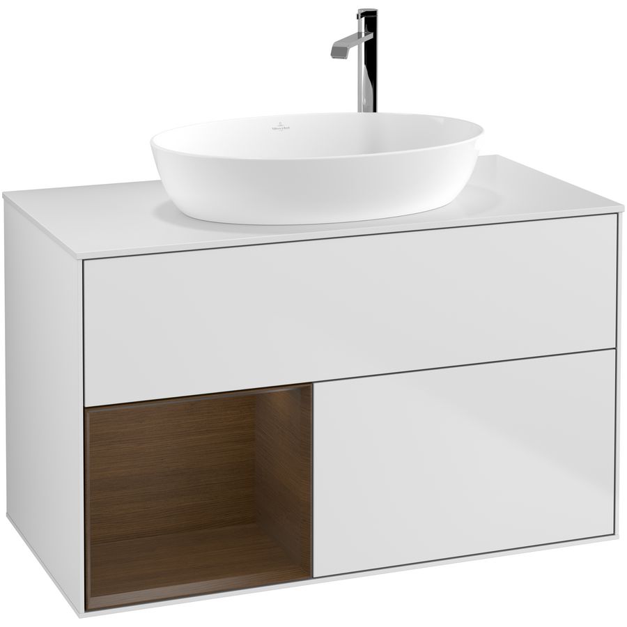 Wastafelonderkast Finion 1000x603x501mm White Matt Lacquer F891GNMT
