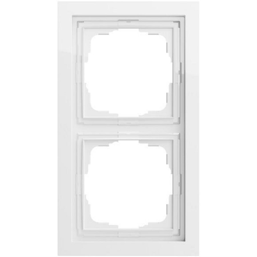 Afdekraam 2-v Gira F200 zuiver wit
