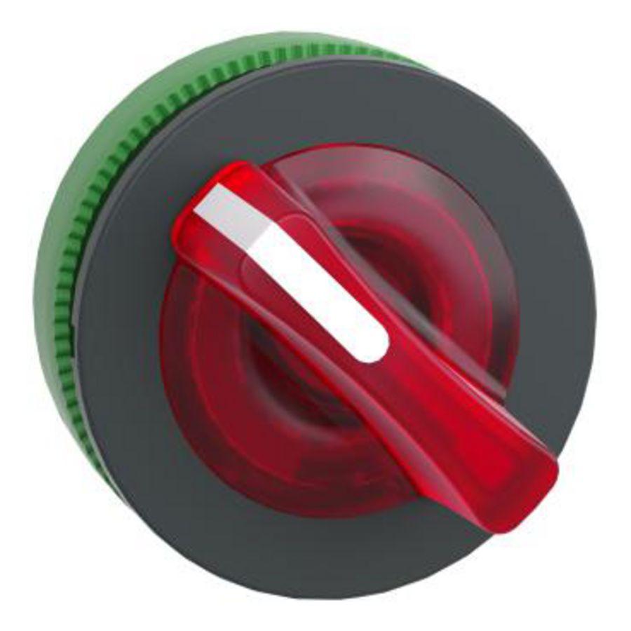 Kop keuzeschakelaar 2 pos Rood Blijft in stand Verlicht XB5