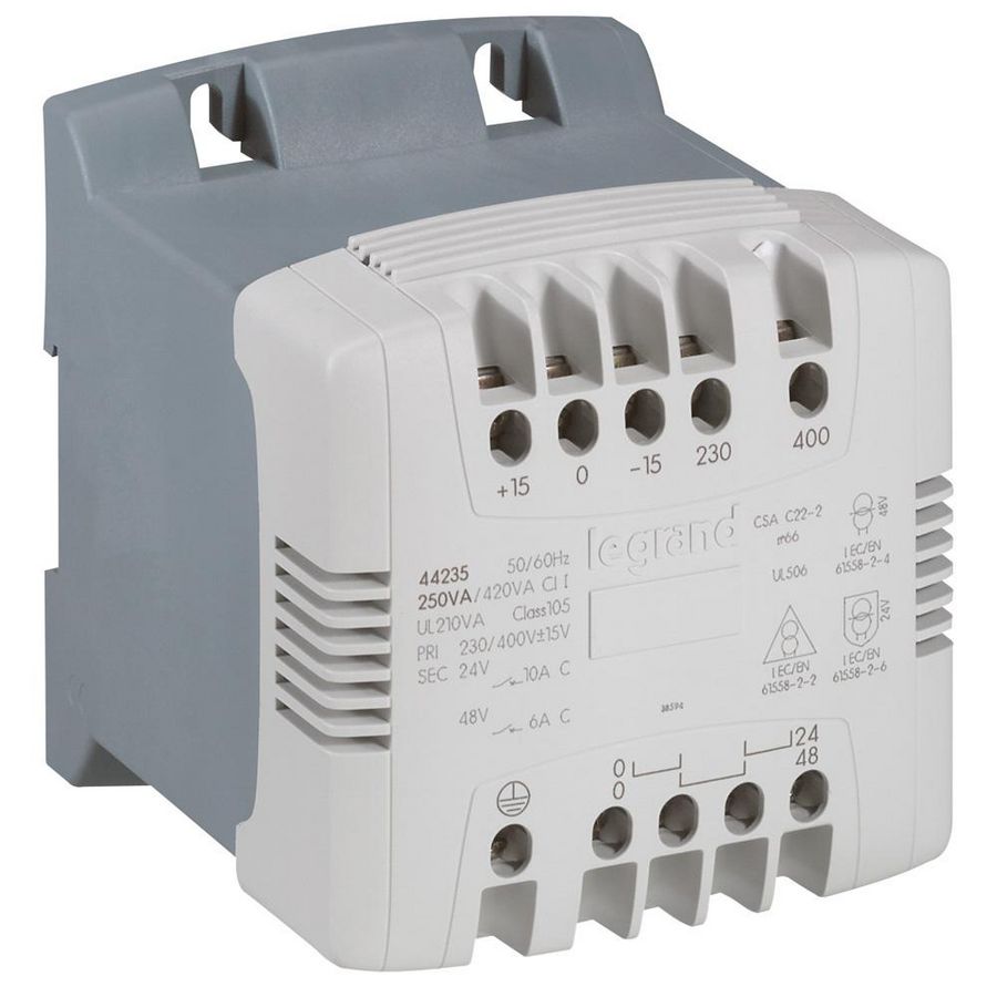 Veiligheids-/scheidingstrafo 230-400V-24-48V 250VA