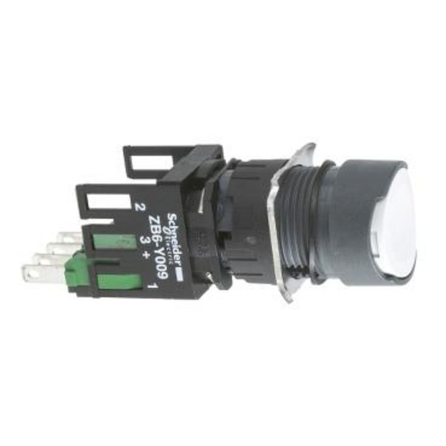 Drukknop Verzonken Terugvering 16mm 1NO+1NC W Harmony XB6