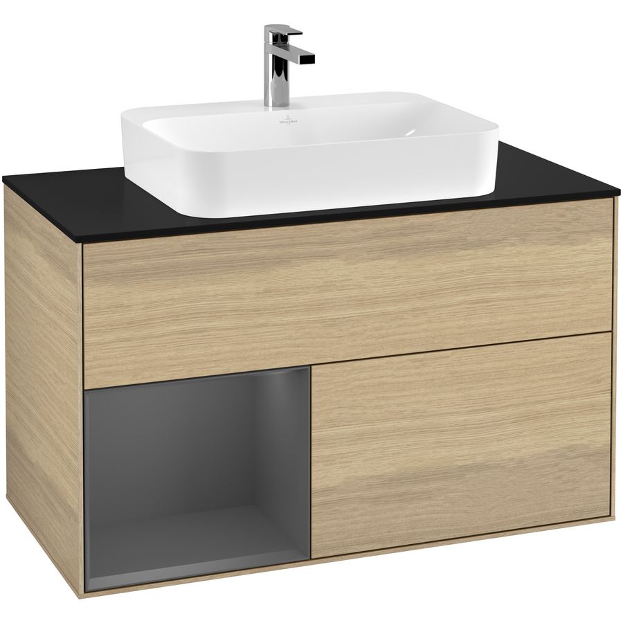 Wastafelonderkast Finion 1000x603x501mm Oak Veneer F362GKPC