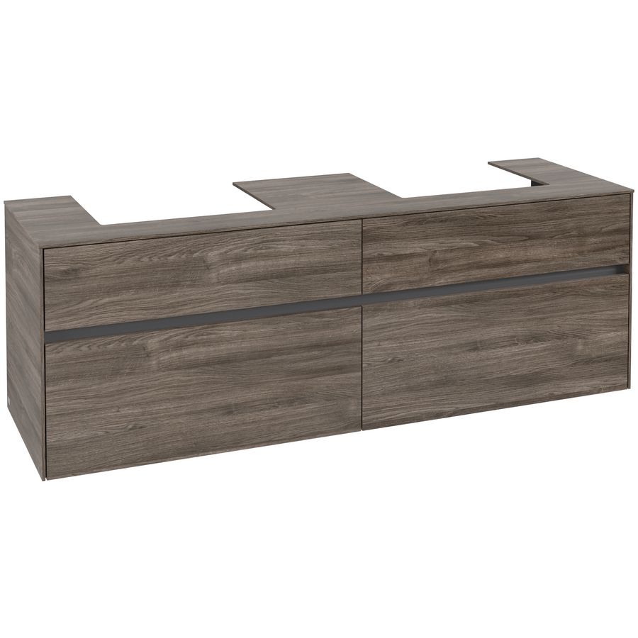 Wastafelonderkast Collaro 1600x548x500mm Stone Oak C02100RK