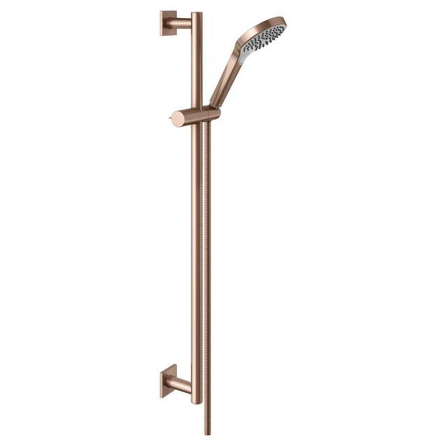 Douche-set vierkant 855mm rood goud geborsteld
