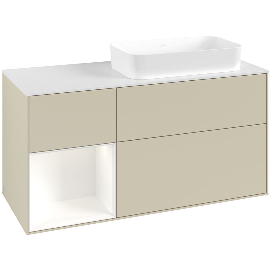 Wastafelonderkast Finion 1200x603x501mm S.Grey Matt Lacquer F681MTHJ