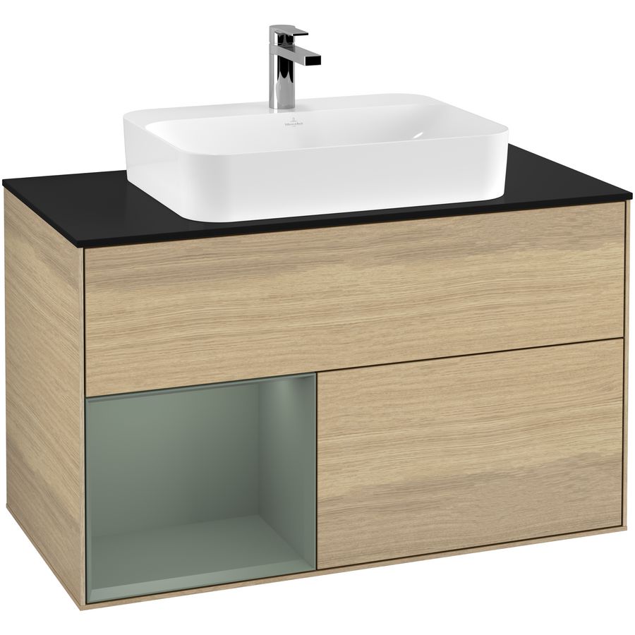 Wastafelonderkast Finion 1000x603x501mm Oak Veneer F362GMPC
