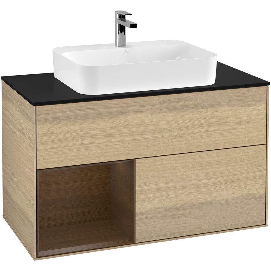 Wastafelonderkast Finion 1000x603x501mm Oak Veneer F362GNPC