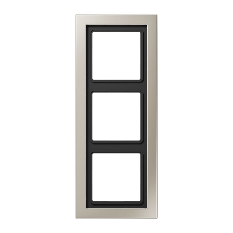 Afdekraam edelstaal 3-voudig LS-design