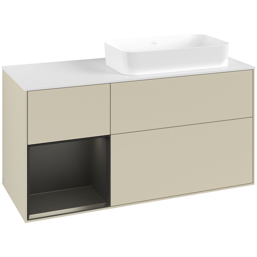 Wastafelonderkast Finion 1200x603x501mm S.Grey Matt Lacquer F681PDHJ