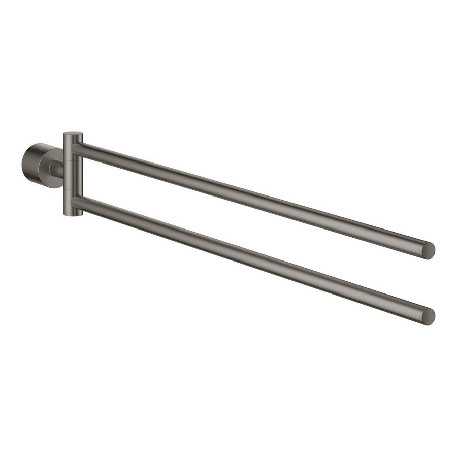 Atrio handdoekhouder 2-lids hard graphite geborsteld (mat donker grijs) (Spa colors coll.)