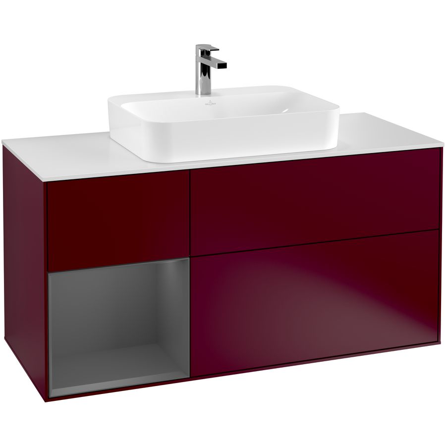 Wastafelonderkast Finion 1200x603x501mm Peony Matt Lacquer G411GKHB