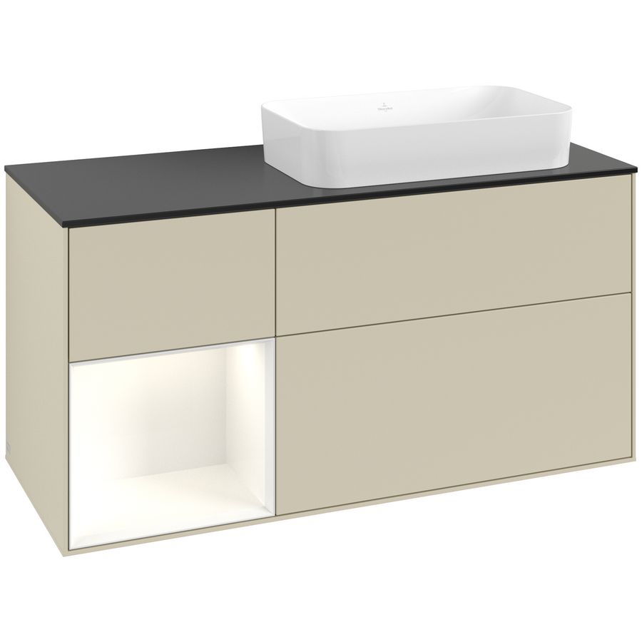Wastafelonderkast Finion 1200x603x501mm S.Grey Matt Lacquer F682GFHJ