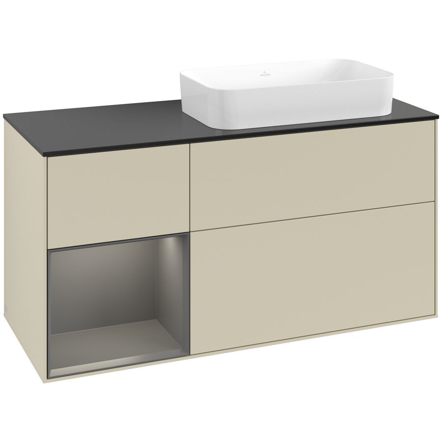 Wastafelonderkast Finion 1200x603x501mm S.Grey Matt Lacquer F682GKHJ