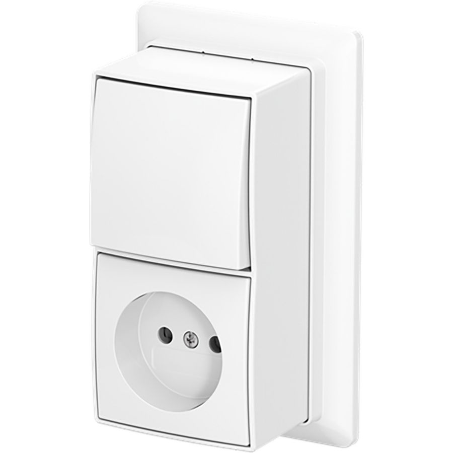 Combinatie kv wis+plaat opb b-AP+ alpine wit