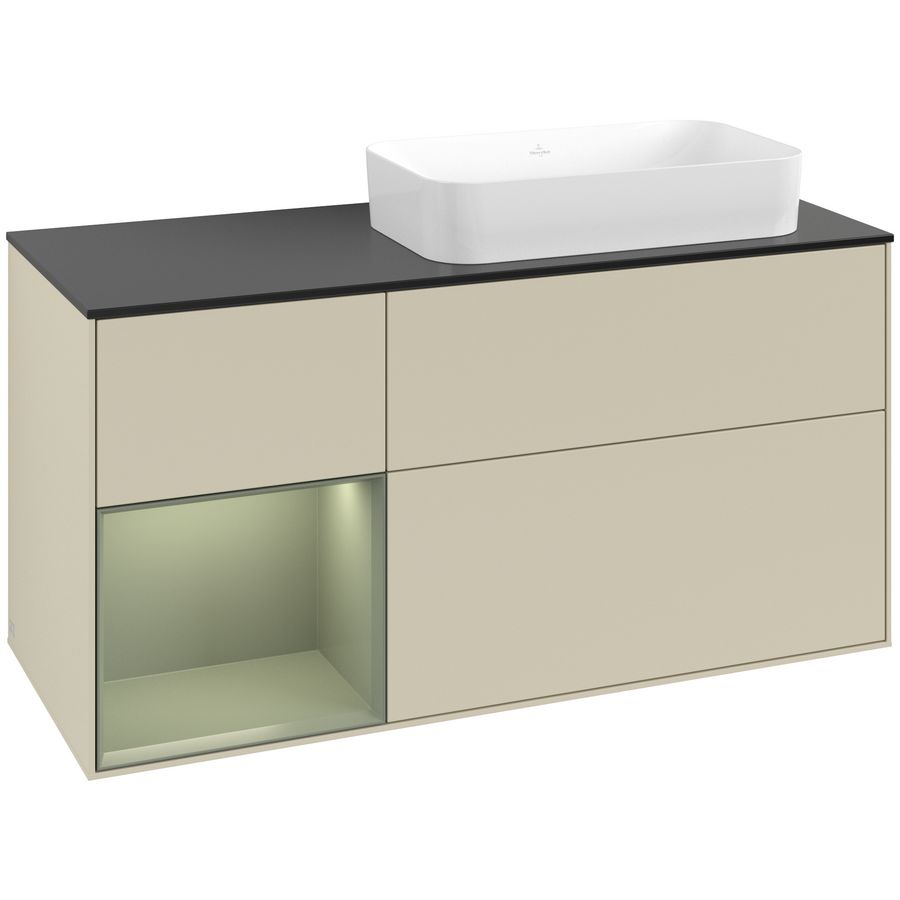 Wastafelonderkast Finion 1200x603x501mm S.Grey Matt Lacquer F682GMHJ