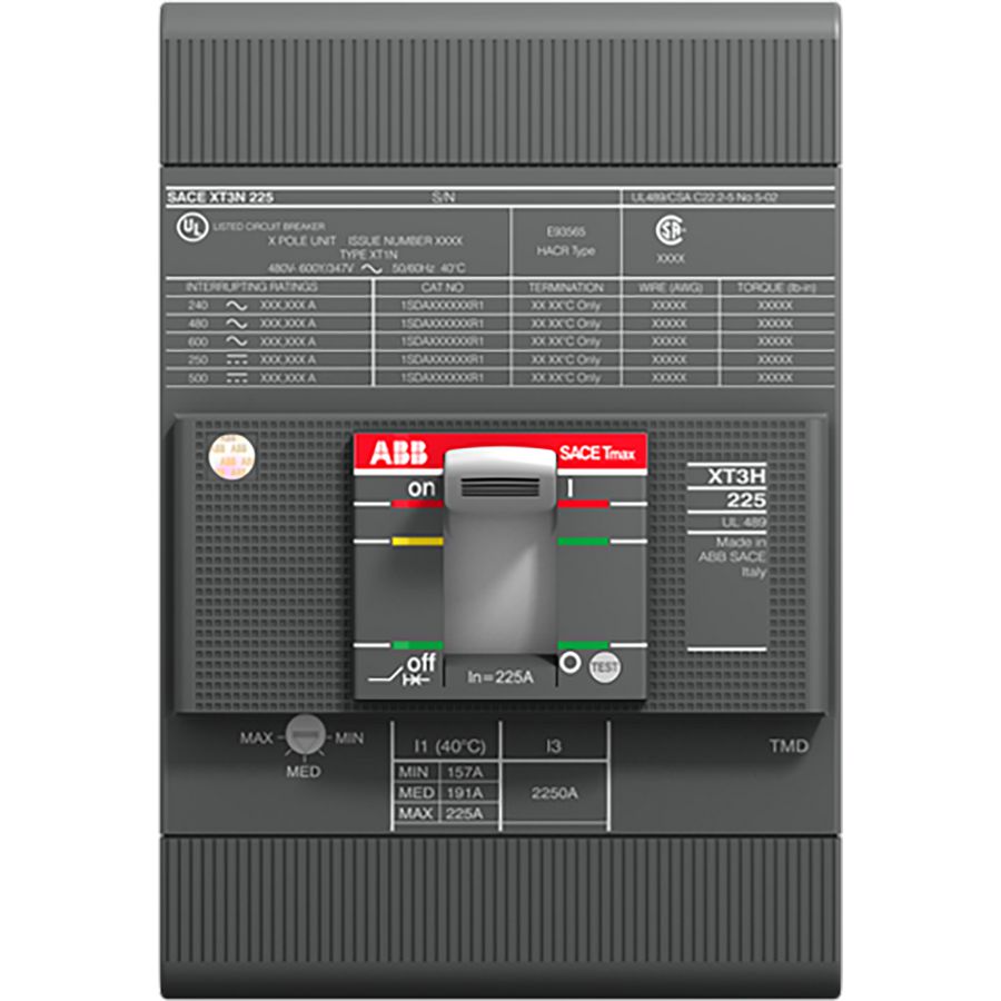 XT3N 225 TMF 175-1750 3p F F UL/CSA