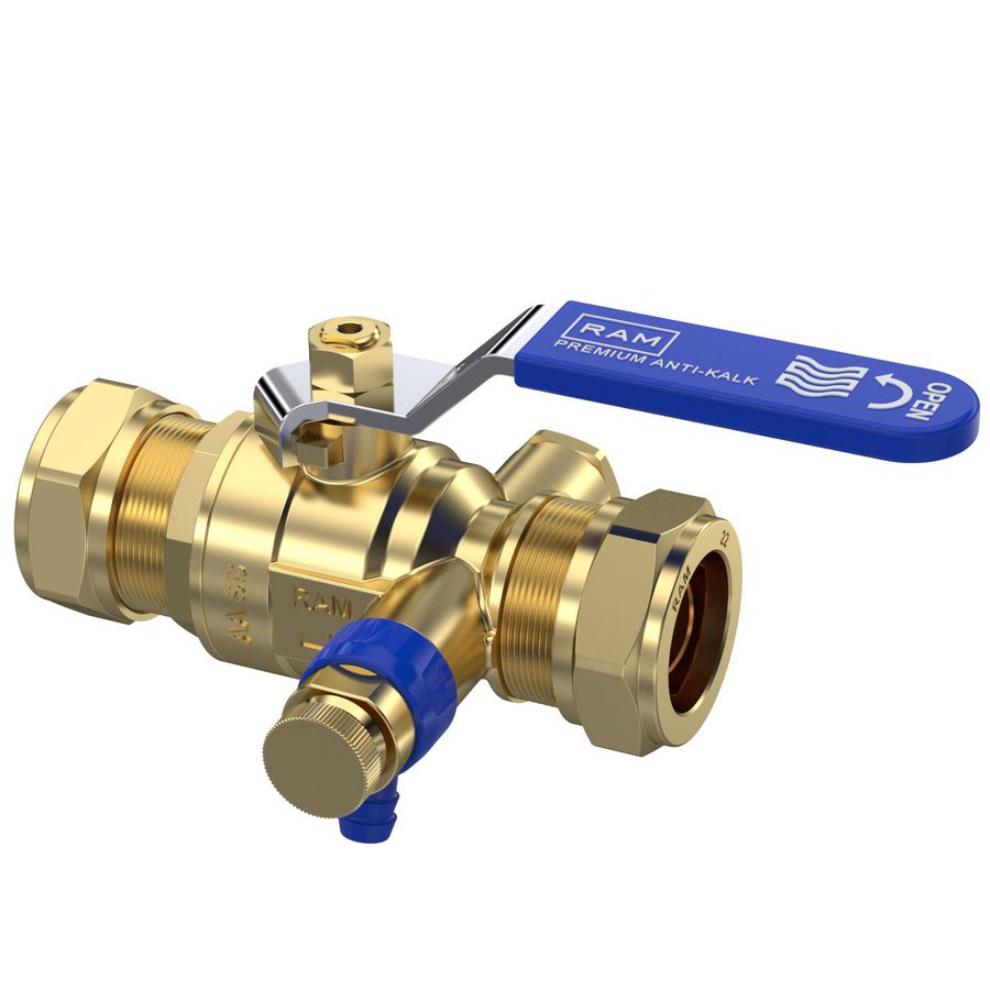 Kogelkraan S28 Premium 22mm knel DN20 aftap