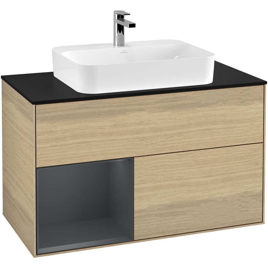 Wastafelonderkast Finion 1000x603x501mm Oak Veneer F362HGPC
