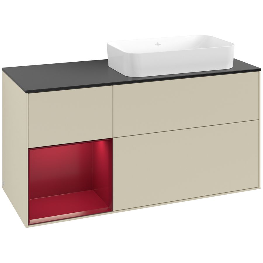 Wastafelonderkast Finion 1200x603x501mm S.Grey Matt Lacquer F682HBHJ