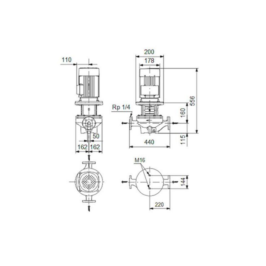 Inlinepomp TP 50-80/4-A-F-A-BQQE 400Y 50HZ