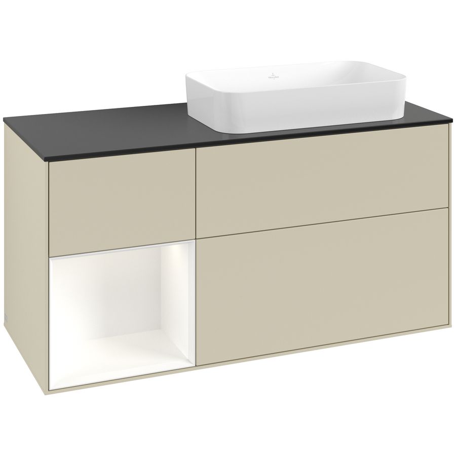 Wastafelonderkast Finion 1200x603x501mm S.Grey Matt Lacquer F682MTHJ