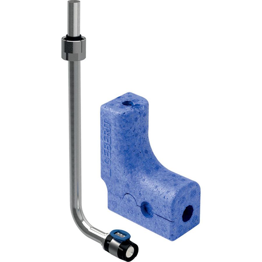 Radiatoraansluiting FLOWFIT pers vernikkeld L=30mm met Eu 16x15 EUG3/4" euroconus