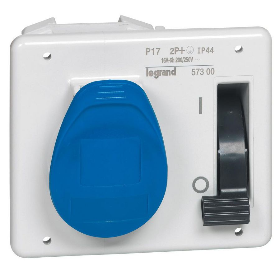 Wandcontactsdoos gesch. 230V 16A 3-polig IP44 P17