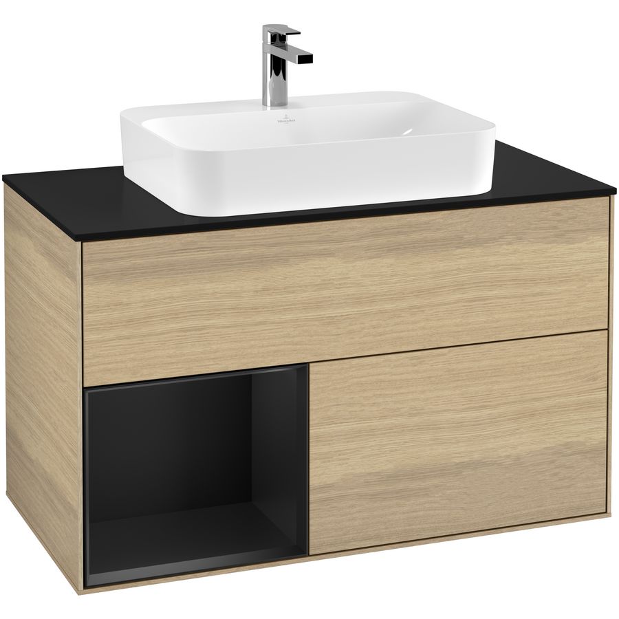Wastafelonderkast Finion 1000x603x501mm Oak Veneer F362PDPC