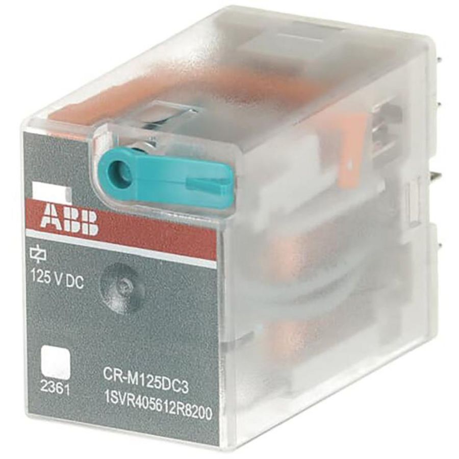 Insteek relais 3c/o, A1-A2=125VDC, 250V/10A VVE=10