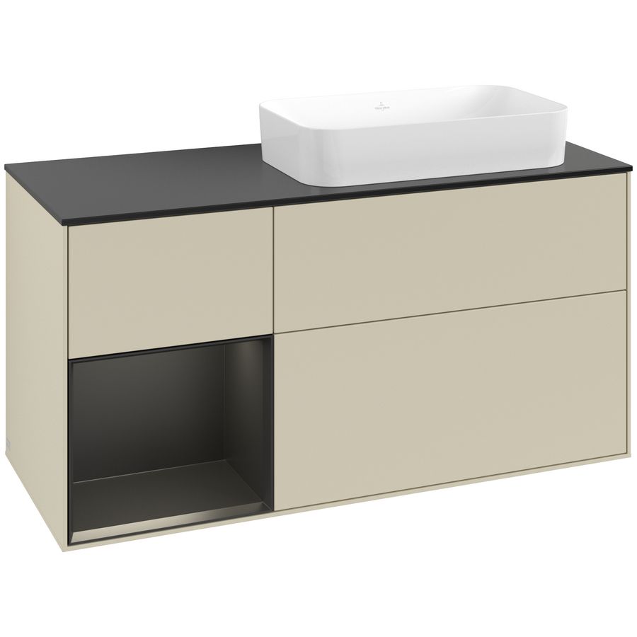 Wastafelonderkast Finion 1200x603x501mm S.Grey Matt Lacquer F682PDHJ