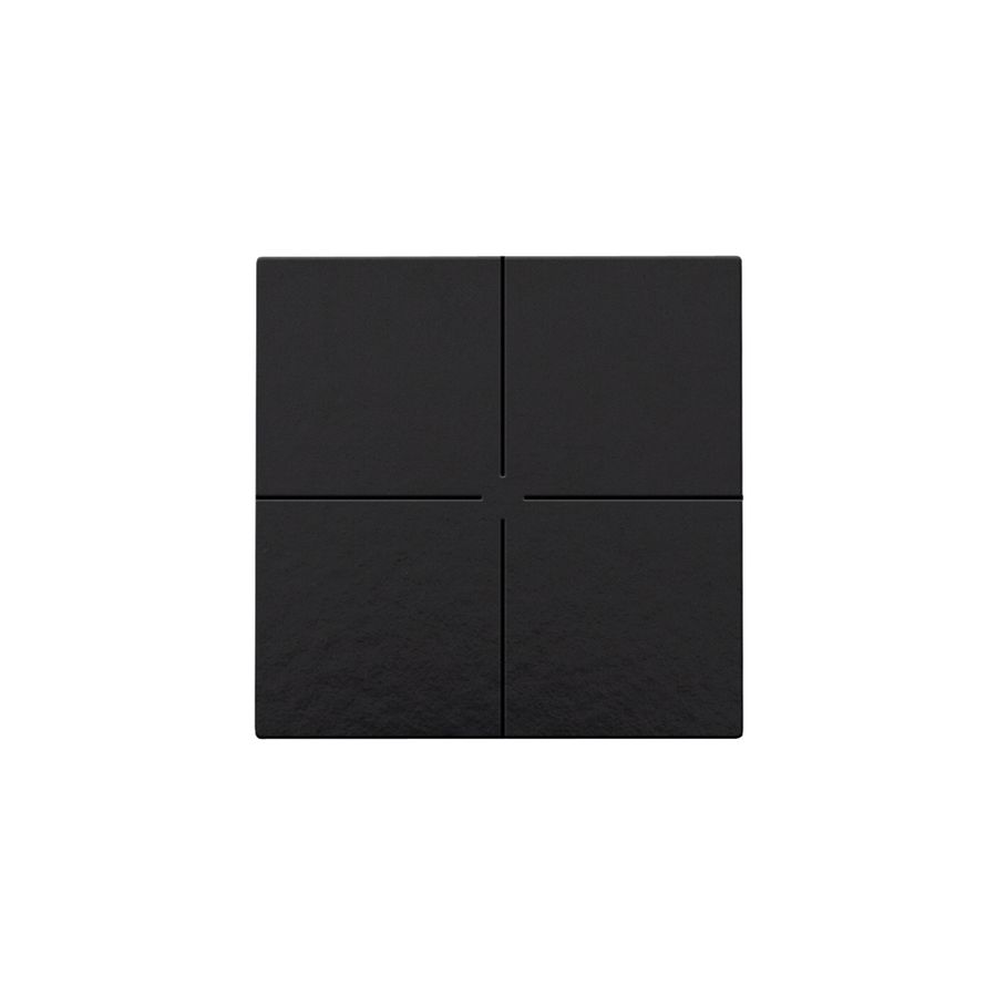 4-voudig drukknop Home Control piano black coated