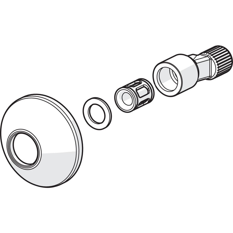 S-koppeling met rozet 1/2"x3/4" chroom bu.dr.xbu.dr. 59904793