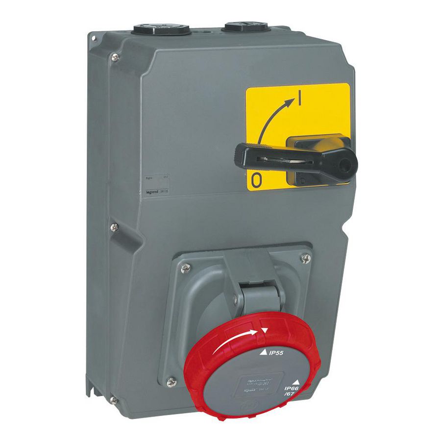 Wandcontactsdoos gesch. 400V 125A 4-polig IP67 Hypra