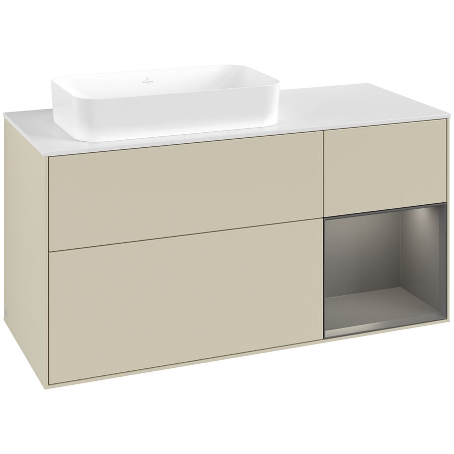 Wastafelonderkast Finion 1200x603x501mm S.Grey Matt Lacquer F691GKHJ