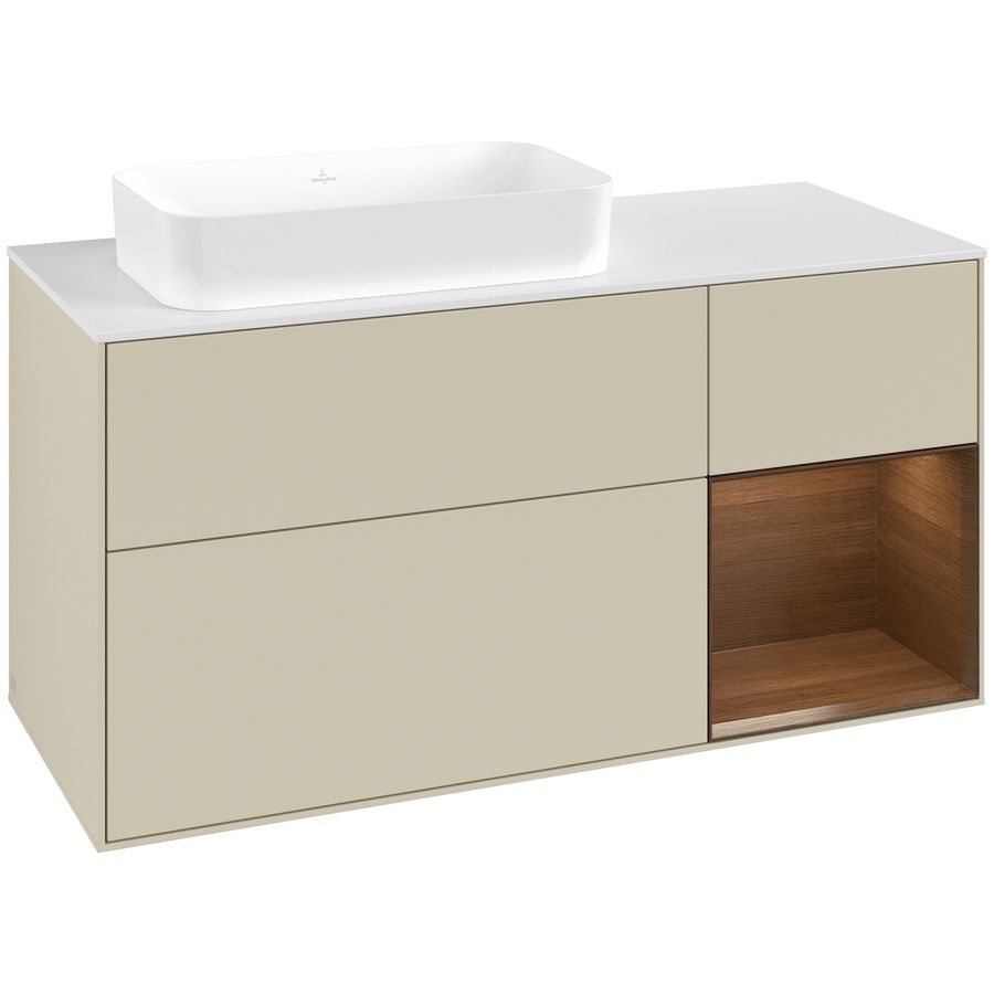 Wastafelonderkast Finion 1200x603x501mm S.Grey Matt Lacquer F691GNHJ